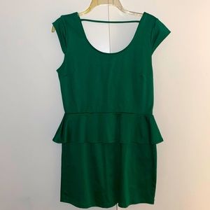 Green Peplum Dress